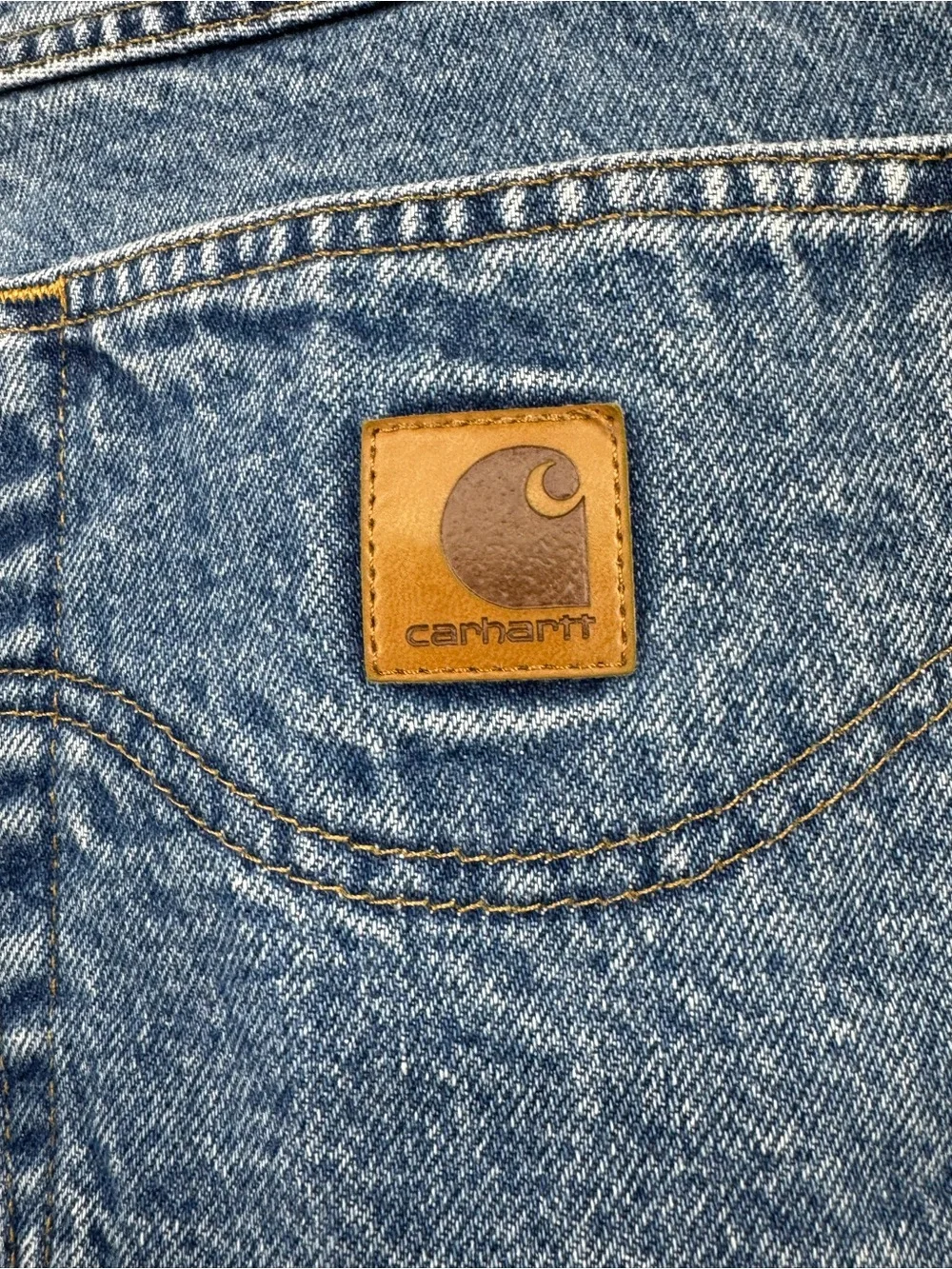 Carhartt 100% Cotton Relaxed Straight Work Jeans Men’s 35 x 30 Blue